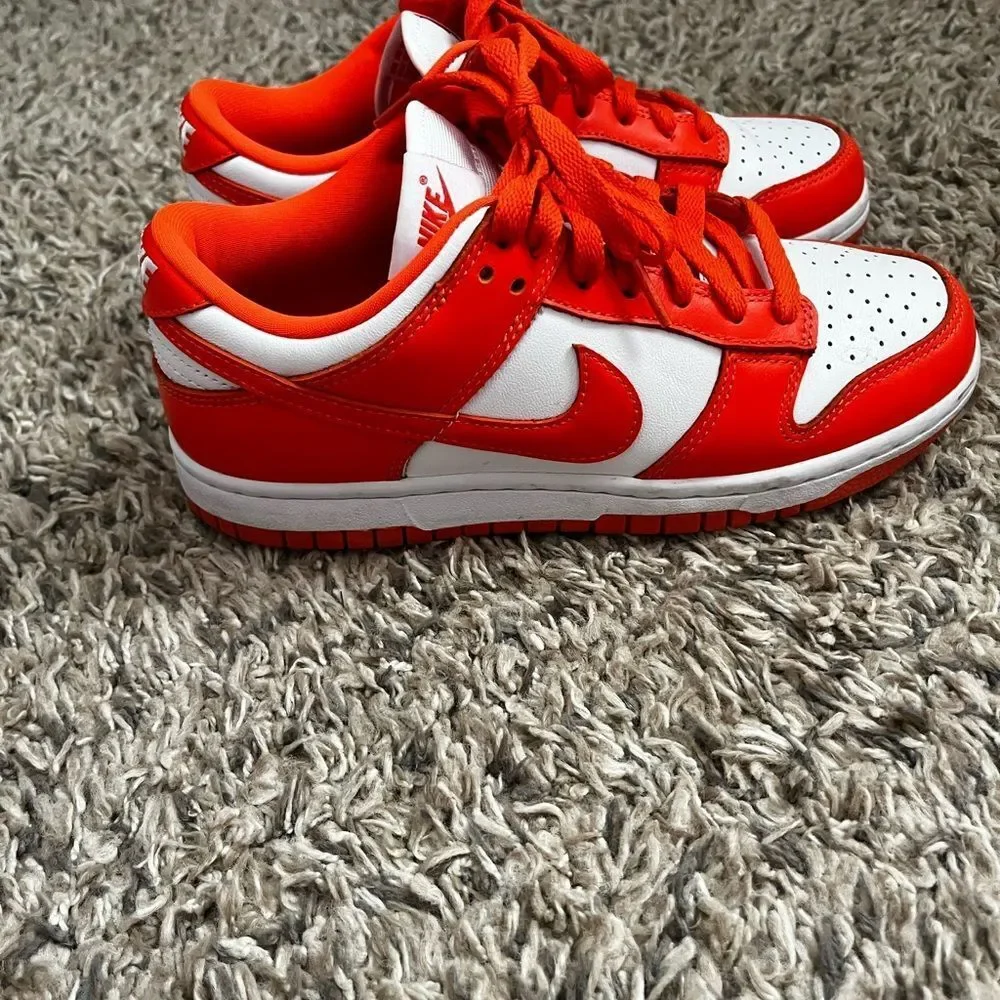 Nike dunks low Syracuse orange size 5.5y or 7w